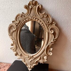 Vintage French Rococo style Oval Mirror wall mirror